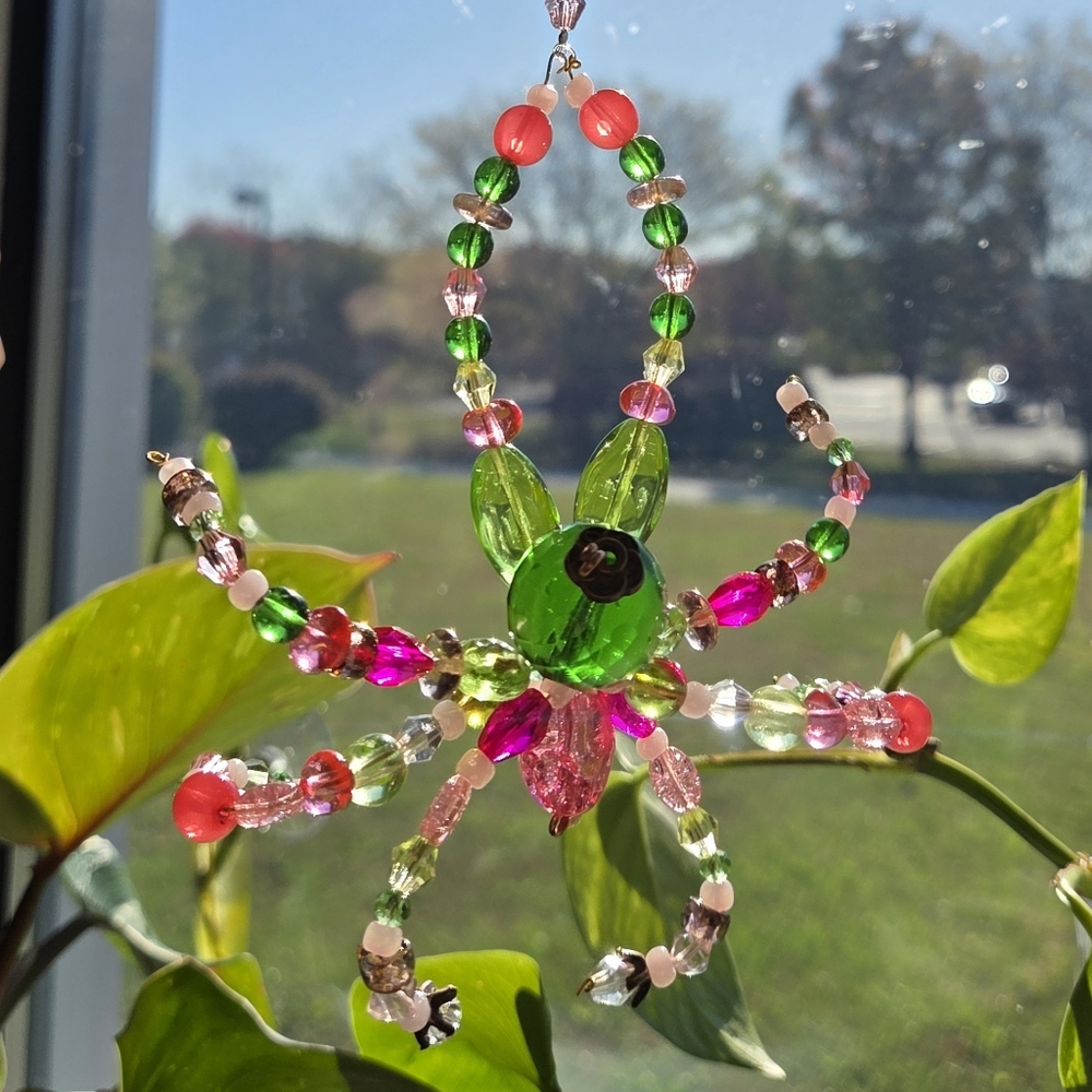 Colorful Beaded Spider Ornament
